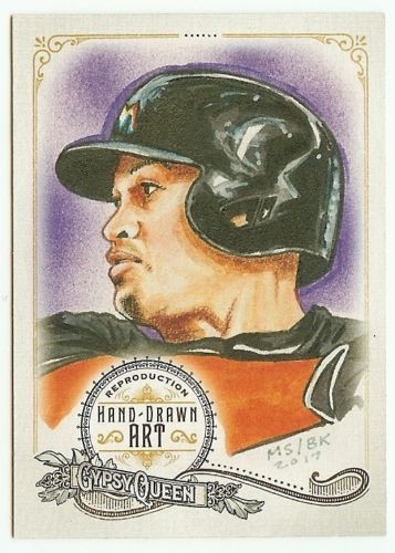 2017 Topps Gypsy Queen Giancarlo Stanton Hand-Drawn Art Reproduction GQAR-GS2 