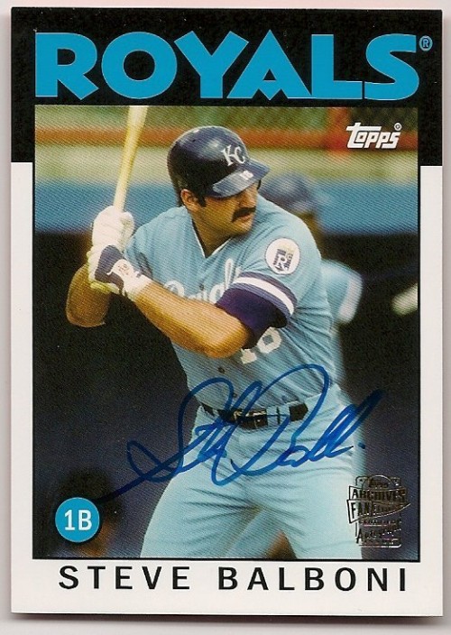 2012 Topps Archives Steve Balboni Autograph Gold Foil Stamp