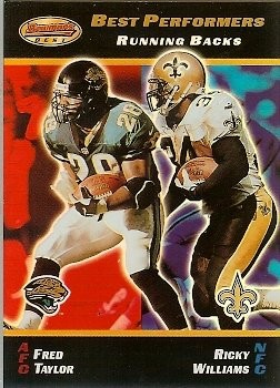 2000 Bowman's Best Fred Taylor Ricky Williams Best Performers 