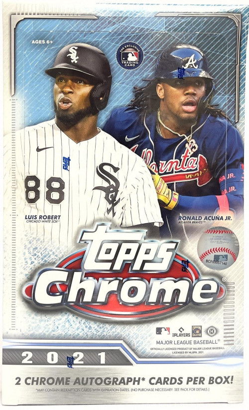 2021 Topps Chrome Baseball Hobby Box Factory Sealed