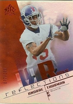 2004 Upper Deck Reflections Andrae Thurman Rookie Red 077/100
