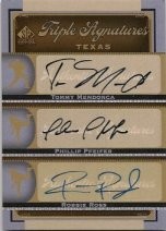 2012 SP Signature Edition Triple Signatures Mendonca Phillip Pfeifer Robbie Ross