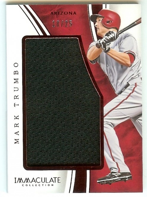 2016 Panini Immaculate Collection Mark Trumbo Jumbo Game Jersey #'d 18/25