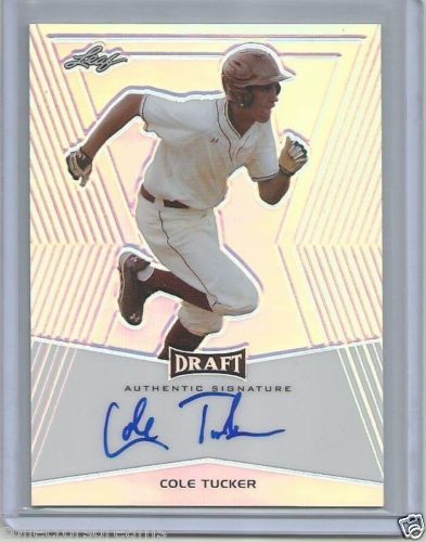2014 Leaf Metal Draft Cole Tucker Base Prismatic RC Auto Pittsburgh Pirates SP 