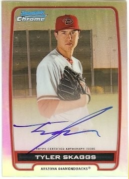 2012 Bowman Chrome Tyler Skaggs Refractor Autograph 181/500