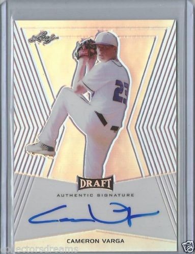 Cameron Varga 2014 Leaf Metal Draft Prismatic Refractor on-card Auto - RAYS
