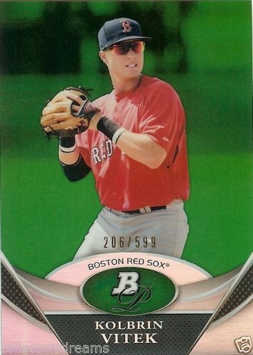 2011 Bowman Platinum Kolbrin Vitek Prospects Green Refractors #BPP17 #'d 206/599