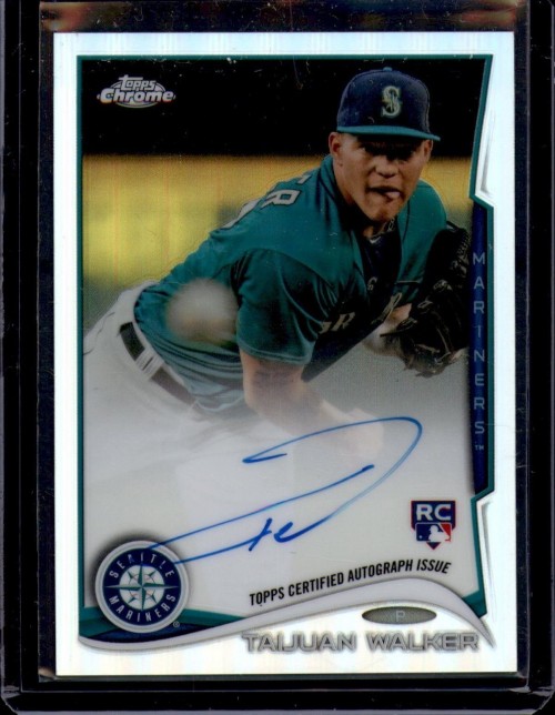 2014 TOPPS CHROME TAIJUAN WALKER MARINERS ROOKIE REFRACTOR AUTO 323/499