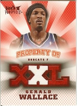 2008-09 Fleer Hot Prospects Gerald Wallace Property of Jersey 02/25