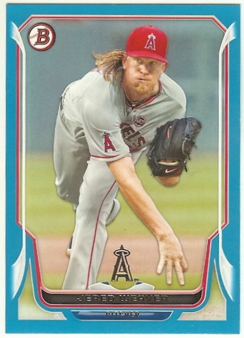 2014 Bowman Blue #161 Jered Weaver Angels 500/500