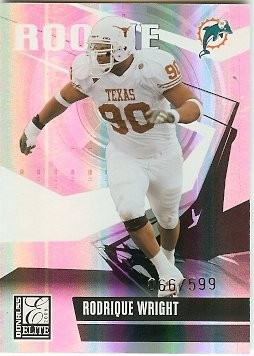 2006 Donruss Elite Rodrique Wright Rookie 066/599