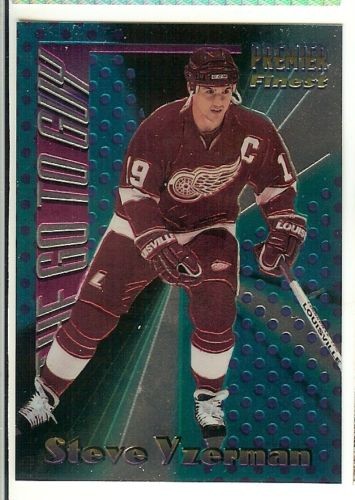 1994-95 TOPPS PREMIER THE GO TO GUY STEVE YZERMAN Insert Card # 12 RED WINGS