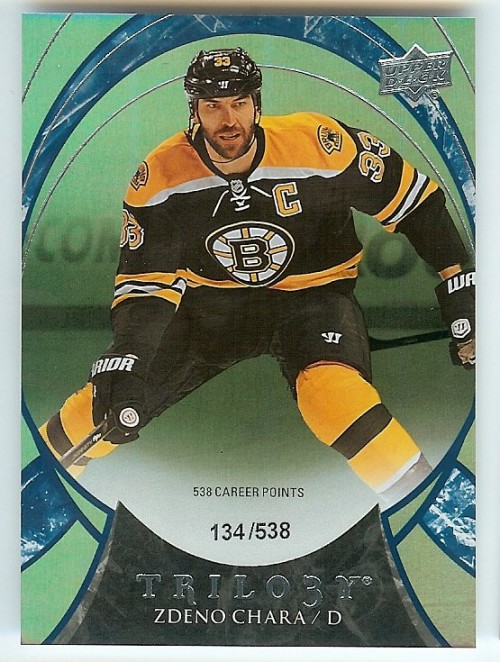 2015-16 UD Trilogy Zdeno Chara Blue Stats #'d 134/538