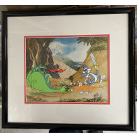 Warner Brothers Cel Yosemite Sam Bugs Bunny Signed Friz Freleng #'d 100/500 RARE