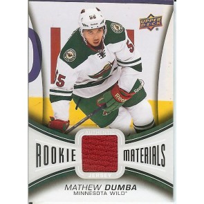 2013-14 Upper Deck Mathew Dumba Game Worn Jersey Rookie Materials