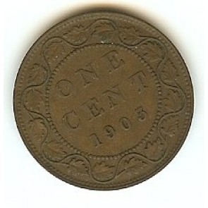 1903 Canadian Large Penny King Edward VII