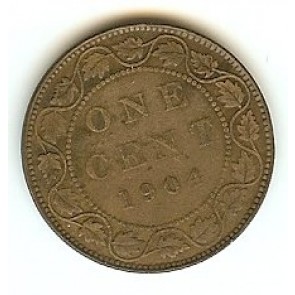 1904 Canadian Large Penny King Edward VII