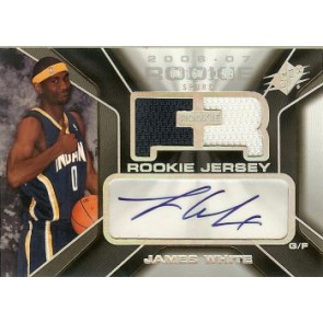 2006-07 Upper Deck SPX James White Autograph Dual Jersey Rookie 0336/1199 2 color