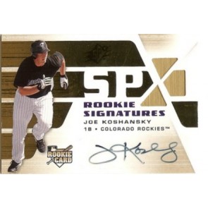 2008 Upper Deck SPX Joe Koshansky Gold Rookie Signatures
