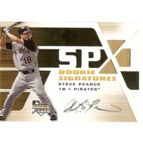 2008 Upper Deck SPX Steve Pearce Gold Rookie Signatures