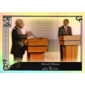2010 Topps Tribute Barack Obama vs. John McCain Greatest Rivalries Revisited Single