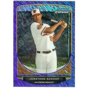 2013 Bowman Chrome Refractor Mini Blue Ice Jonathan Schoop 175/250