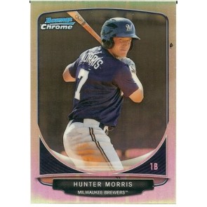 2013 Bowman Chrome Refractor Mini Hunter Morris
