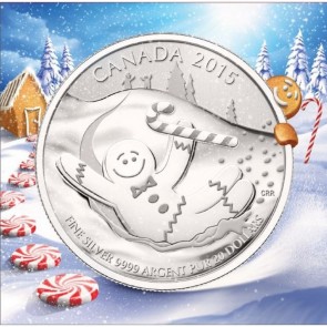 2015 Canadian $20 for $20 Gingerbread Man Fine Silver Coin