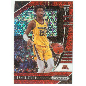 2020-21 Panini Prizm Draft Picks Daniel Oturu Red Disco Fastbreak Serial #'d 053/125