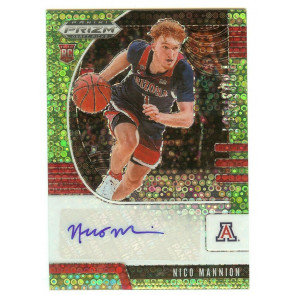 2020-21 Panini Prizm Draft Picks Nico Mannion Autograph Green Disco Fastbreak Serial #'d 2/5