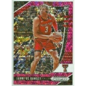 2020-21 Panini Prizm Draft Picks Jahmi'us Ramsey Pink Disco Fastbreak Serial #'d 19/25