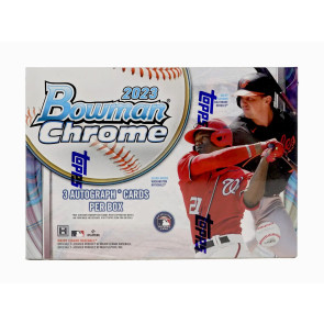 2023 Bowman Chrome Baseball HTA Box Factory Sealed Hobby 3 Autos