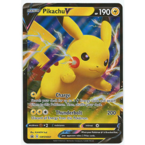Pokemon Pikachu V Oversize Promo Card SWSH061 w/ Top Load