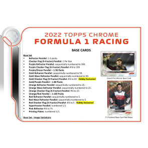 2022 Topps Formula 1 Chrome Racing Hobby Lite Factory Sealed Hobby Box