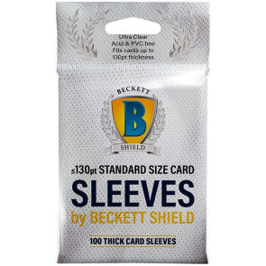 Beckett Shield - 100 CT Thick Sleeves PVC Free - 10 Sealed Packs (1000 sleeves)