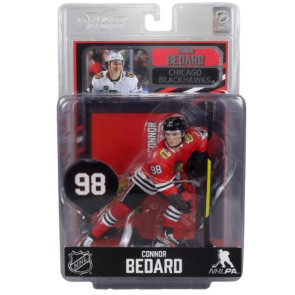 2024 NHL Mcfarlane Rookie Figure Connor Bedard Platinum Edition Blackhawks - RED JERSEY