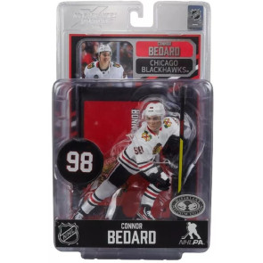 2024 NHL Mcfarlane Rookie Figure Connor Bedard Platinum Edition Blackhawks - RARE WHITE VARIANT