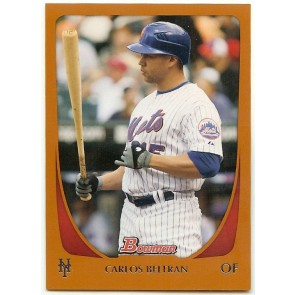 2011 Bowman Orange #77 Carlos Beltran Mets 011/250