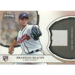 2011 Bowman Sterling Brandon Beachy Refractor Relic Card