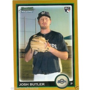 2010 Bowman Chrome Draft Josh Butler Gold Refractor RC Rookie 44/50