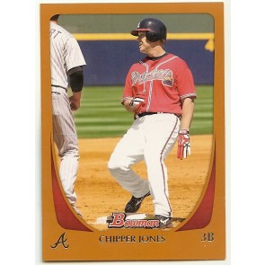 2011 Bowman Orange #17 Chipper Jones 248/250  Atlanta Braves