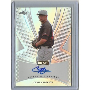 CHRIS ANDERSON RC ON CARD AUTO REFRACTOR PRISMATIC 2013 LEAF METAL DRAFT