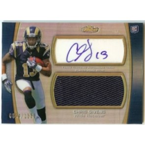 2012 Topps Finest Chris Givens Autograph Jersey Rookie 0094/1368