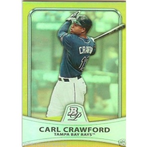 2010 BOWMAN PLATINUM CARL CRAWFORD GOLD CARD #76 #'d 147/539 RAYS