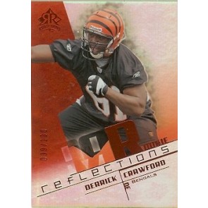 2004 Upper Deck Reflections Derrick Crawford Rookie Red /100