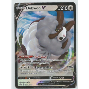 Pokemon Dubwool V Promo Card SWSH049 w/ Top Load