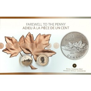 2012 Canadian Mint Limited Edition Farewell to the Penny $20 Silver .9999 Coin OZ