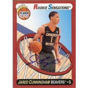 2012-13 UD Fleer Retro Jared Cunningham Rookie Sensations Autograph