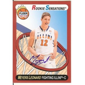 2012-13 UD Fleer Retro Meyers Leonard Rookie Sensations Autograph