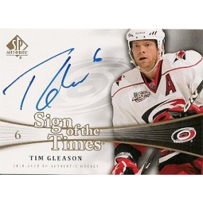 2011-12 SP Authentic Tim Gleason Sign of the Times